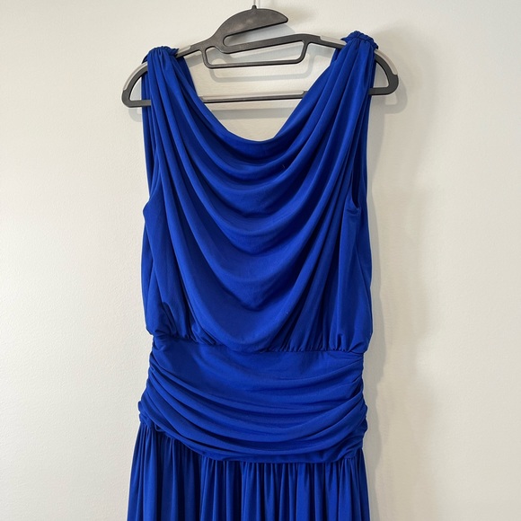 Vintage Blue Chiffon Dress, Size Small - Picture 2 of 8